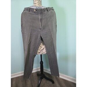 Peter Millar Men's 34 grey Flat Front Cotton Straight Chino Pants Pima cotton